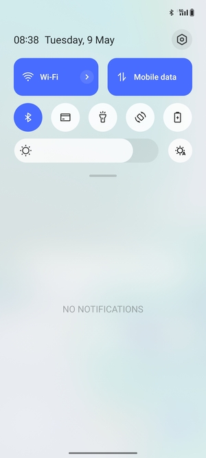 Slide down the top menu again