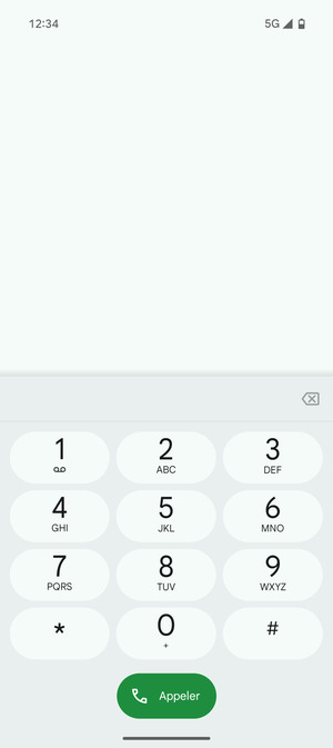 Appuyez longuement sur le numéro 1