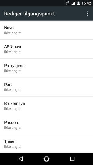Skriv inn internett-informasjon