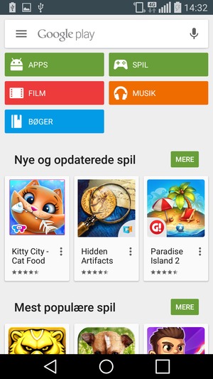 Vælg søgefeltet
