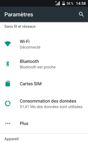 Sélectionnez Plus