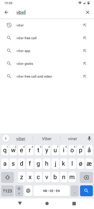 Skriv inn applikasjonsnavnet og velg Søk