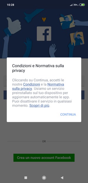 Seleziona CONTINUA