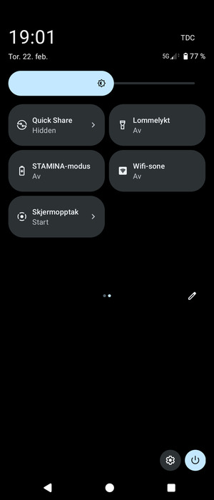 Velg STAMINA-modus