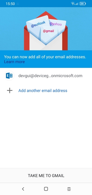 Select TAKE ME TO GMAIL