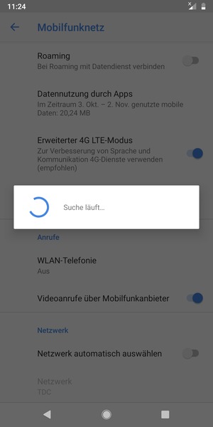 Warten Sie, bis die Suche abgeschlossen ist