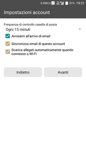 Seleziona Avanti