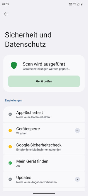 Wählen Sie Gerätesperre