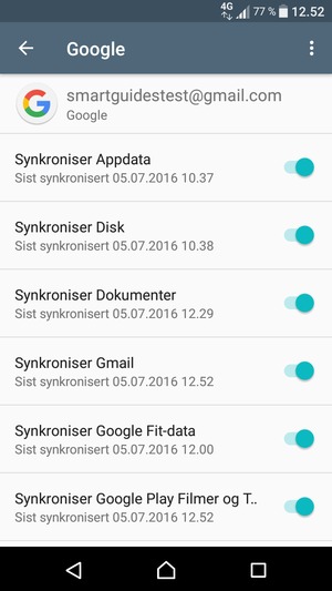 Velg menyknappen