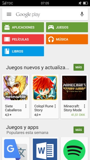 Seleccione la barre de Búsqueda