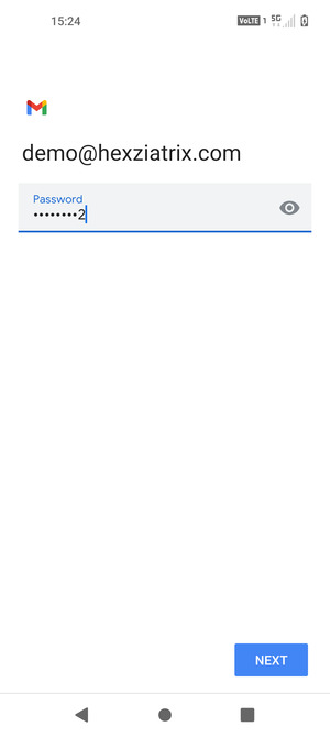 Enter your password and select NEXT