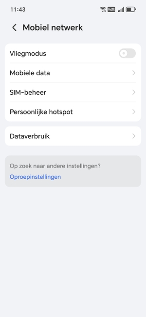 Selecteer SIM-beheer