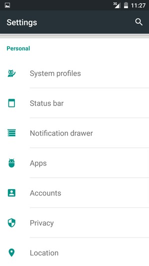 Return to the Settings menu and select Accounts