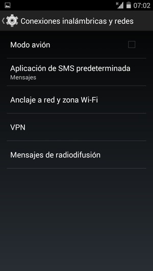 Seleccione Anclaje a red y zona Wi-Fi