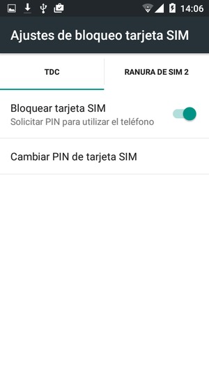Seleccione Public y seleccione Cambiar PIN de tarjeta SIM