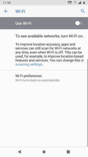 Turn on Wi-Fi