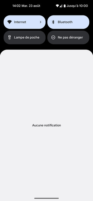 Déroulez à nouveau le menu du haut