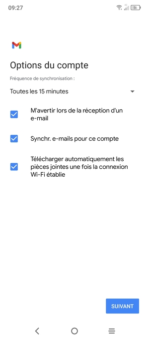 Sélectionnez SUIVANT