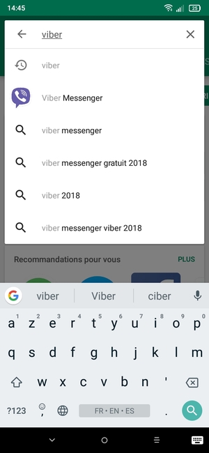 Saisissez le nom de l'appli et sélectionnez Rechercher