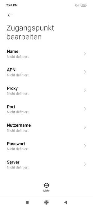 Geben Sie MMS-Informationen ein