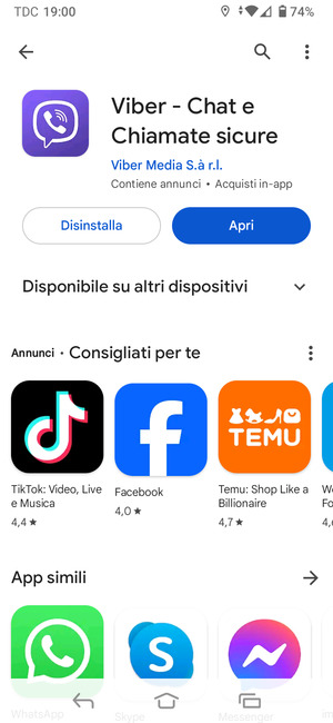 Seleziona Apri