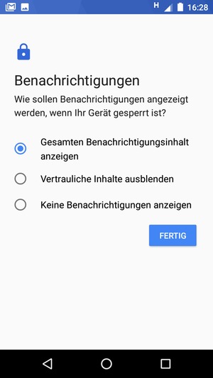 Wählen Sie die gewünschte Option und wählen Sie FERTIG