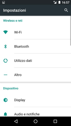 Seleziona Wi-Fi