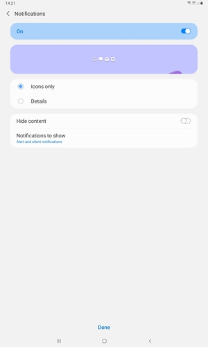 Select your preferred options and select Done