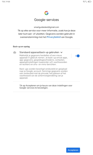 Selecteer Accepteren