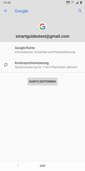 Wählen Sie Kontosynchronisierung