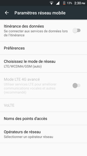 Sélectionnez Noms des points d'accès
