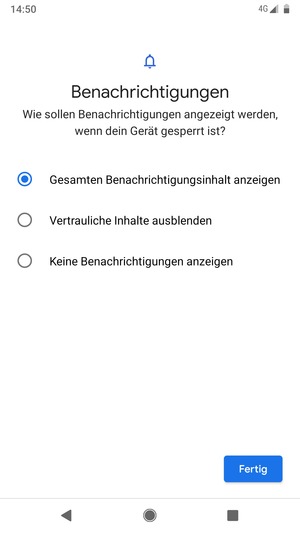 Wählen Sie die gewünschte Option und wählen Sie Fertig