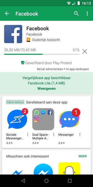 Wacht tot het installatieproces beëindigd is
