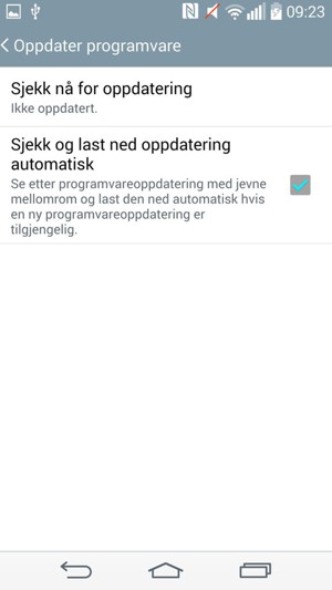 Velg Sjekk nå for oppdatering