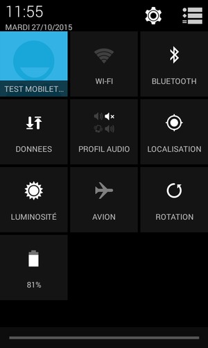 Désactiver le WI-FI et le BLUETOOTH