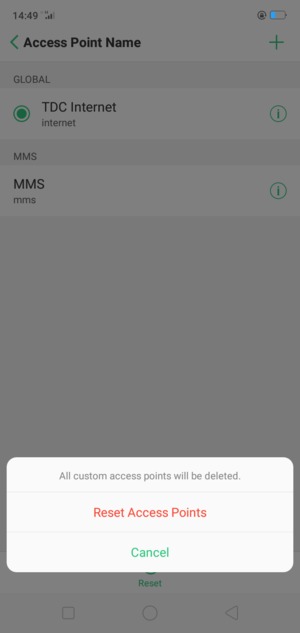 Select Reset Access Points