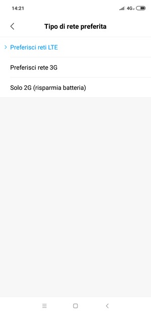 Seleziona la tua opzione preferita