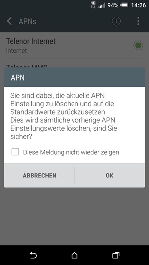 Wählen Sie OK