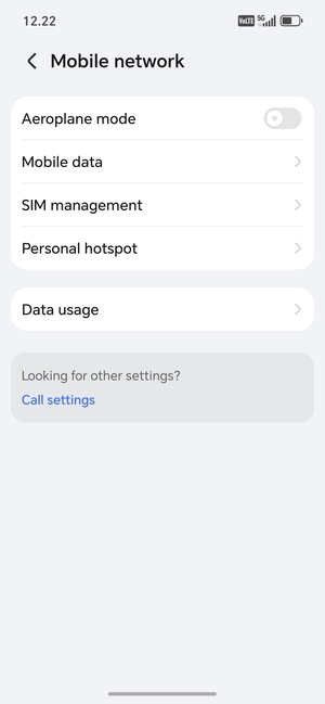 Select Personal hotspot