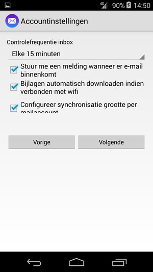 Selecteer Volgende