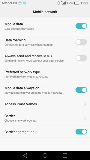 Select Access Point Names