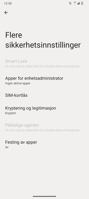 Velg SIM-kortlås