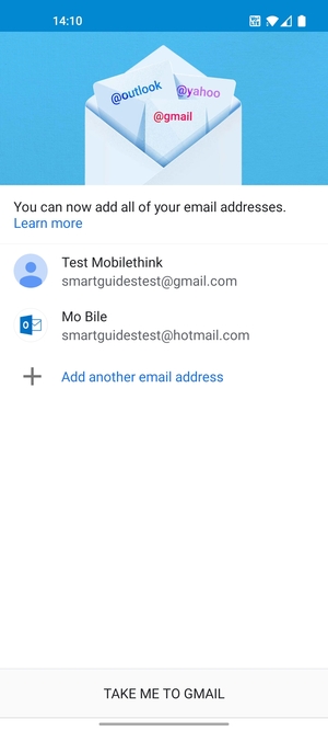 Select TAKE ME TO GMAIL