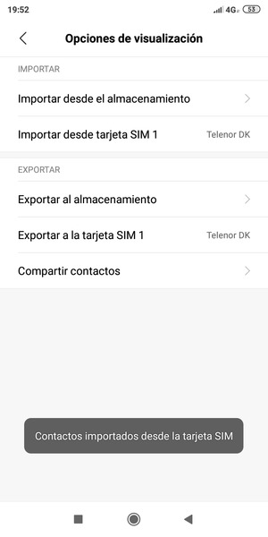 Sus contactos se guardarán en su cuenta de Google y se guardarán en su teléfono la próxima vez que Google sea sincronizado.