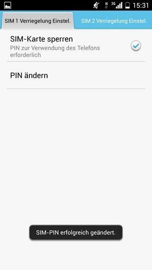 Ihre SIM-PIN wurde geändert