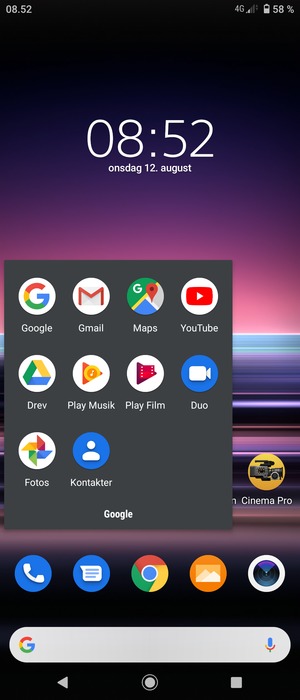 Vælg Gmail