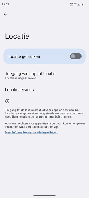 Schakel Locatie gebruiken uit
