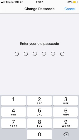 Enter your old passcode