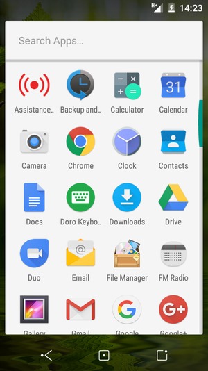 Scroll to and select Email