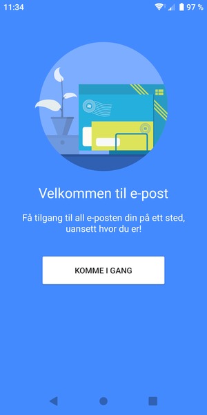 Velg KOMME I GANG